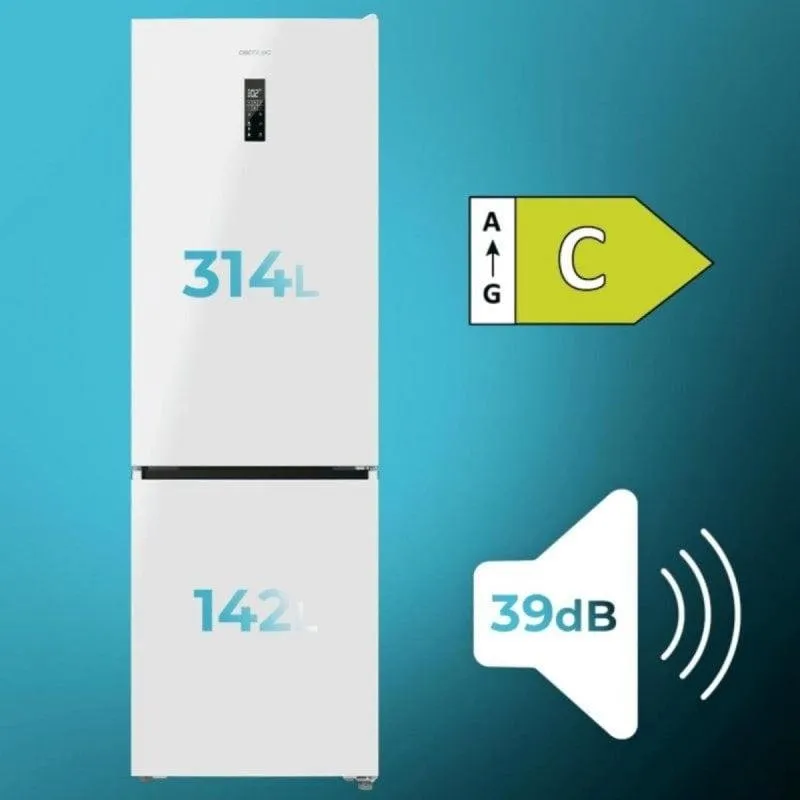 Frigorífico Cecotec Bolero CoolMarket Combi 456 201cm 456L Clase C Blanco - Imagen 3