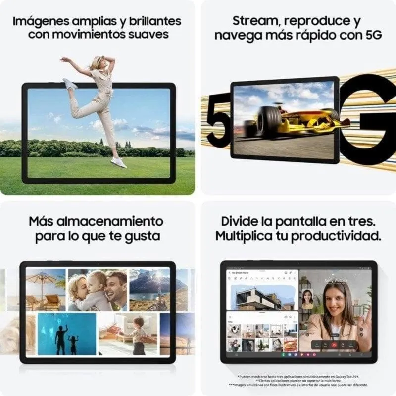 Tablet Samsung Galaxy Tab A9 Plus WiFi 8GB 256GB 11" Gris - Imagen 3