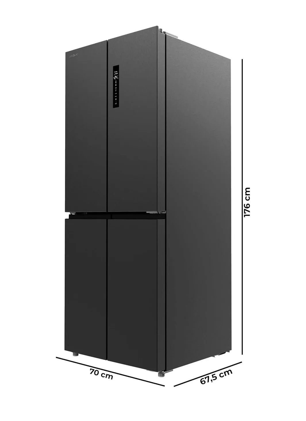 Frigorífico 4 Puertas Cecotec Bolero CoolMarket 4D 394 Dark 176cm 394L Clase E Negro - Imagen 2