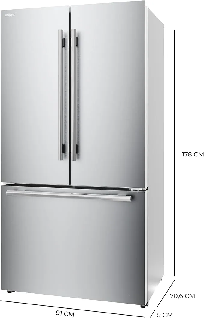 Frigorífico Americano Bolero CoolMarket FD 576 178cm 576L Clase E Inox - Imagen 2