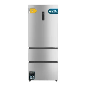 Frigorífico Cecotec Bolero CoolMarket FD 420 185cm 420L Clase E Inox