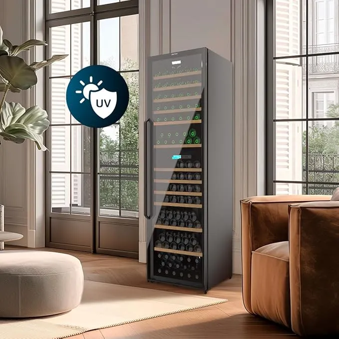 Vinoteca Cecotec Bolero GrandSommelier Duo 179000 Black 195.5cm 176 Botellas Clase G Negro - Imagen 3