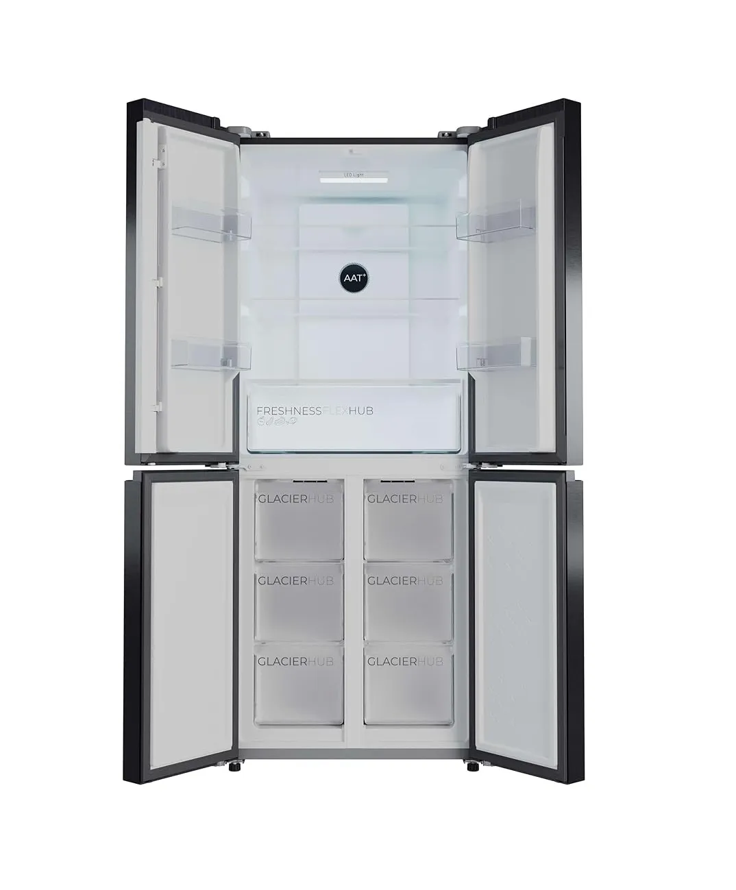 Frigorífico 4 Puertas Cecotec Bolero CoolMarket 4D 394 Dark 176cm 394L Clase E Negro - Imagen 3