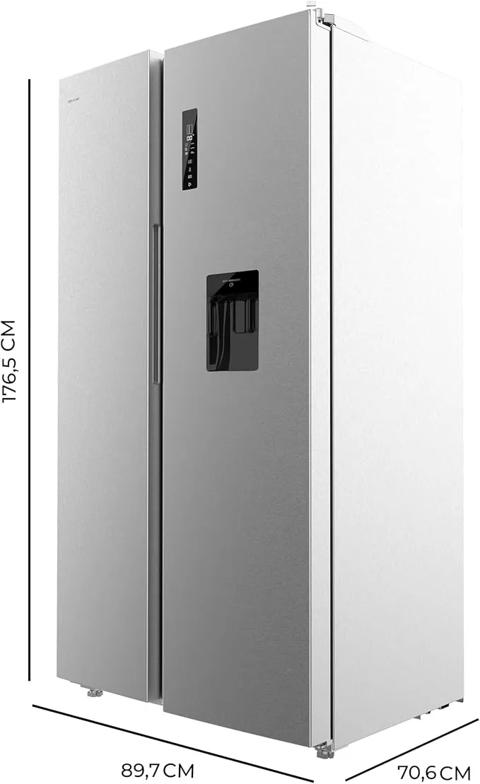 Frigorífico 4P Cecotec Bolero CoolMarket SBS 551 WD 176cm 551L Clase E Inox - Imagen 2