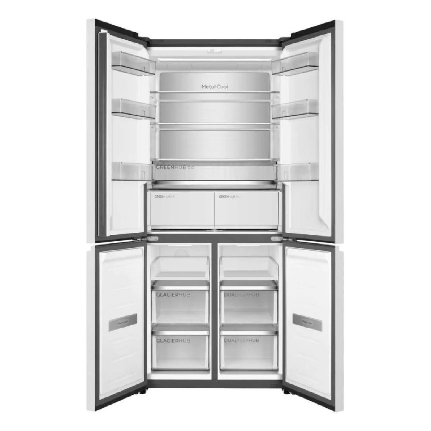 Frigorífico 4P Cecotec Bolero CoolMarket 4D 456 SBI Matt White Glass 189.5cm 456L Clase D Blanco - Imagen 2