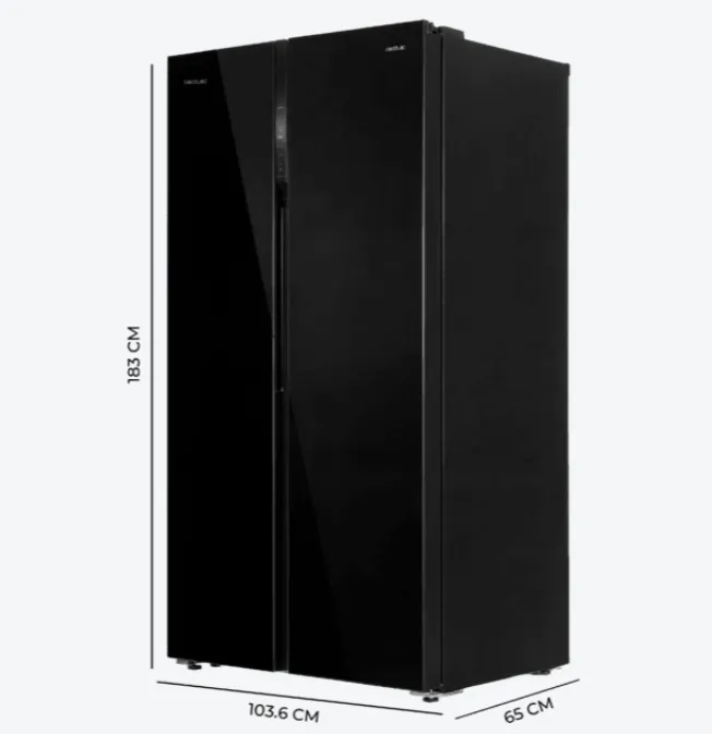 Frigorífico Americano Bolero CoolMarket SBS 623 Black Glass 183cm 623L Clase E Negro - Imagen 3