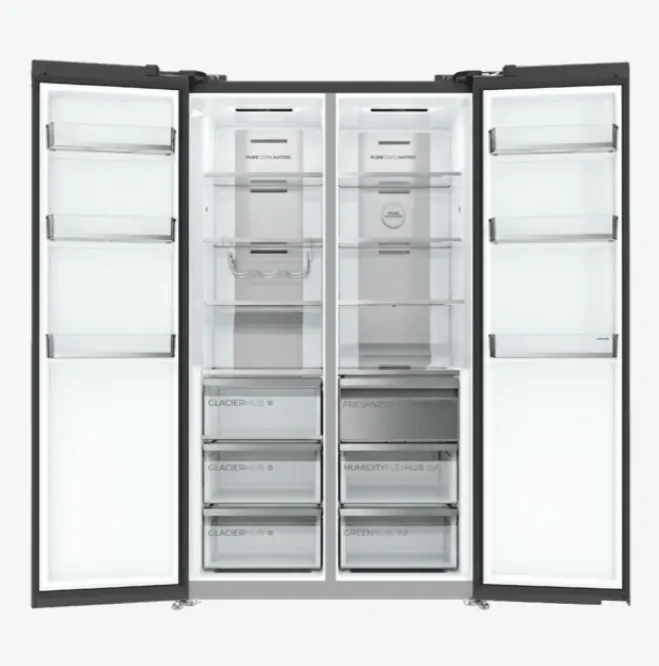 Frigorífico Americano Bolero CoolMarket SBS 623 Black Glass 183cm 623L Clase E Negro - Imagen 2