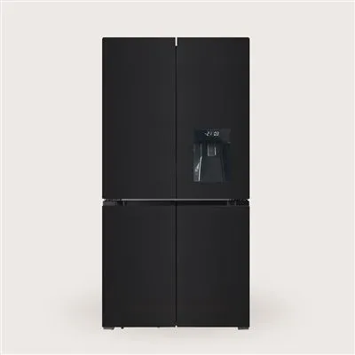 Frigorífico 4 Puertas Evvo F100B Glass Aqua 183cm 560L Clase E Negro