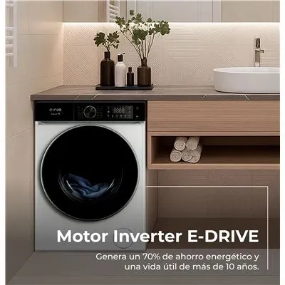 Lavadora EVVO Nature R10 10Kg Clase A Blanco - Imagen 3