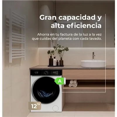 Lavadora EVVO Nature R12 12Kg Clase A Blanco - Imagen 2