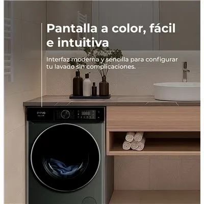 Lavadora EVVO Nature R12X 12Kg Clase A Inox - Imagen 3