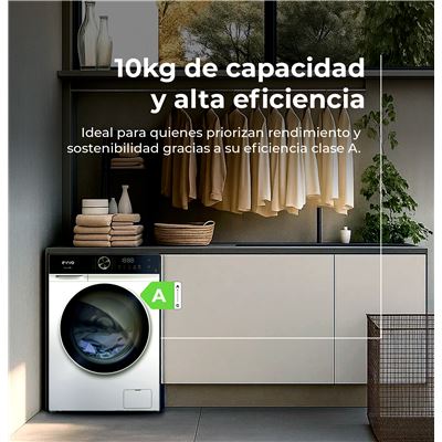 Lavadora EVVO Nova P10 10Kg Clase A Blanco - Imagen 3