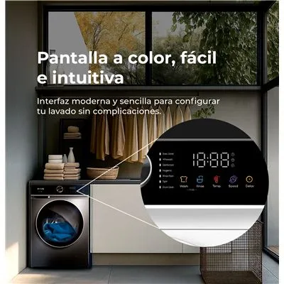 Lavadora EVVO Nova P10X 10Kg Clase A Inox - Imagen 3