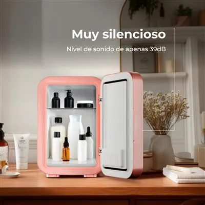 Frigorífico Mini Evvo F6P Beauty 48.5cm 6L Rosa Claro - Imagen 2