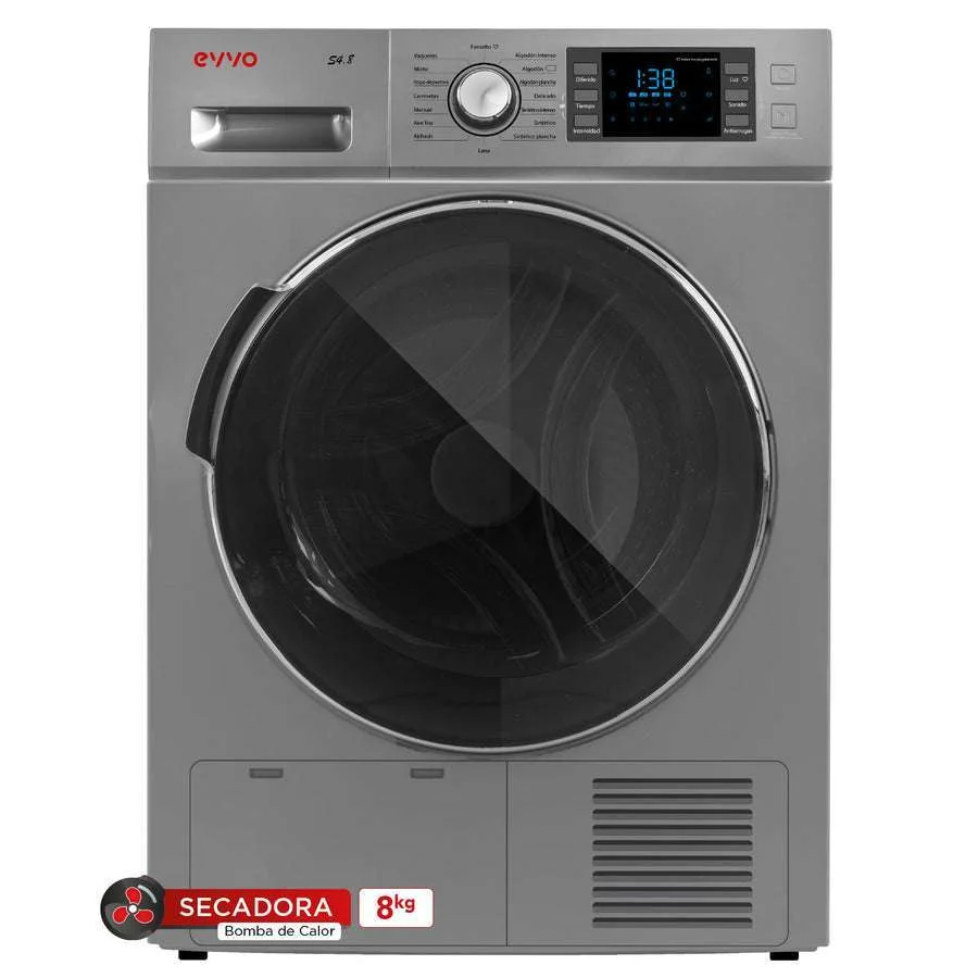 Secadora Evvo S4.8dxe 8Kg Clase A++ Inox
