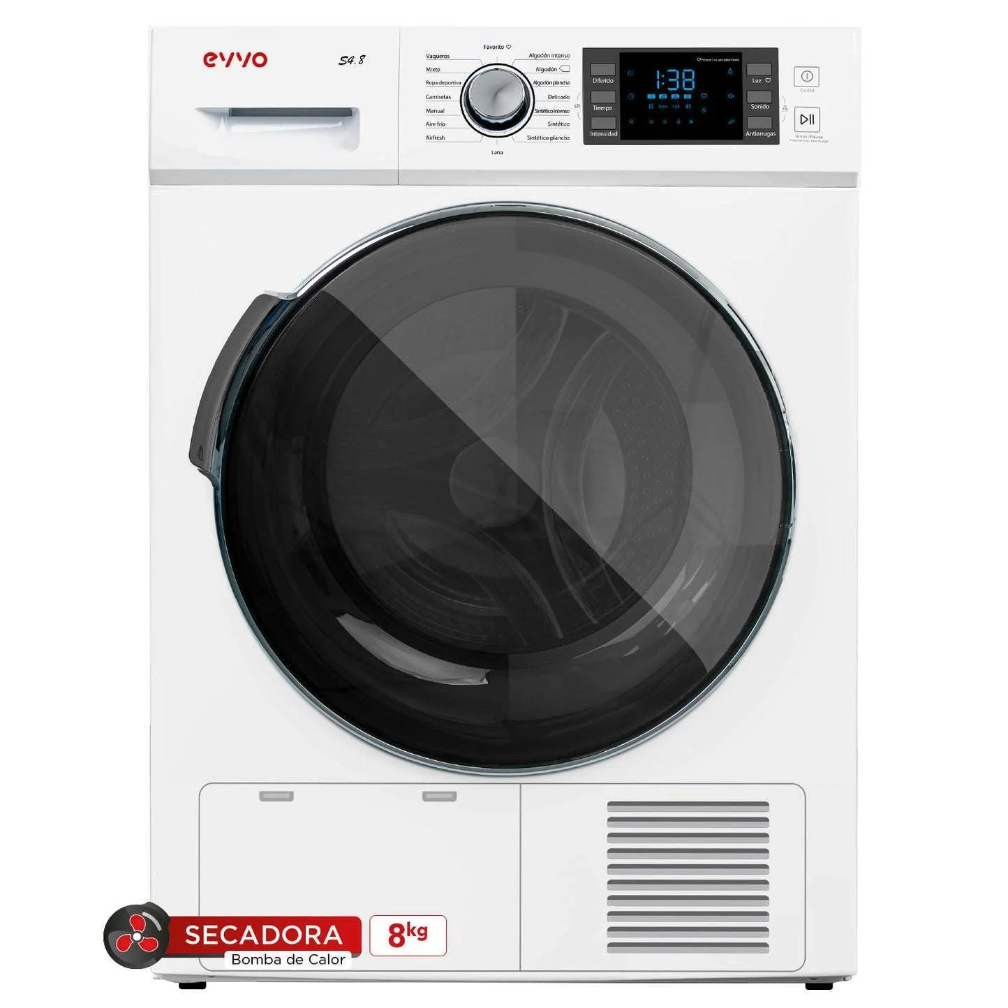 Secadora Evvo S4.8e 8Kg Clase A++ Blanco