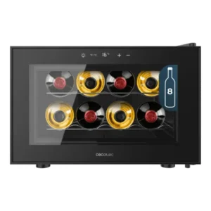 Vinoteca Cecotec Bolero GrandSommelier 800H CoolCrystal 30.4cm 8 Botellas Clase B Negro