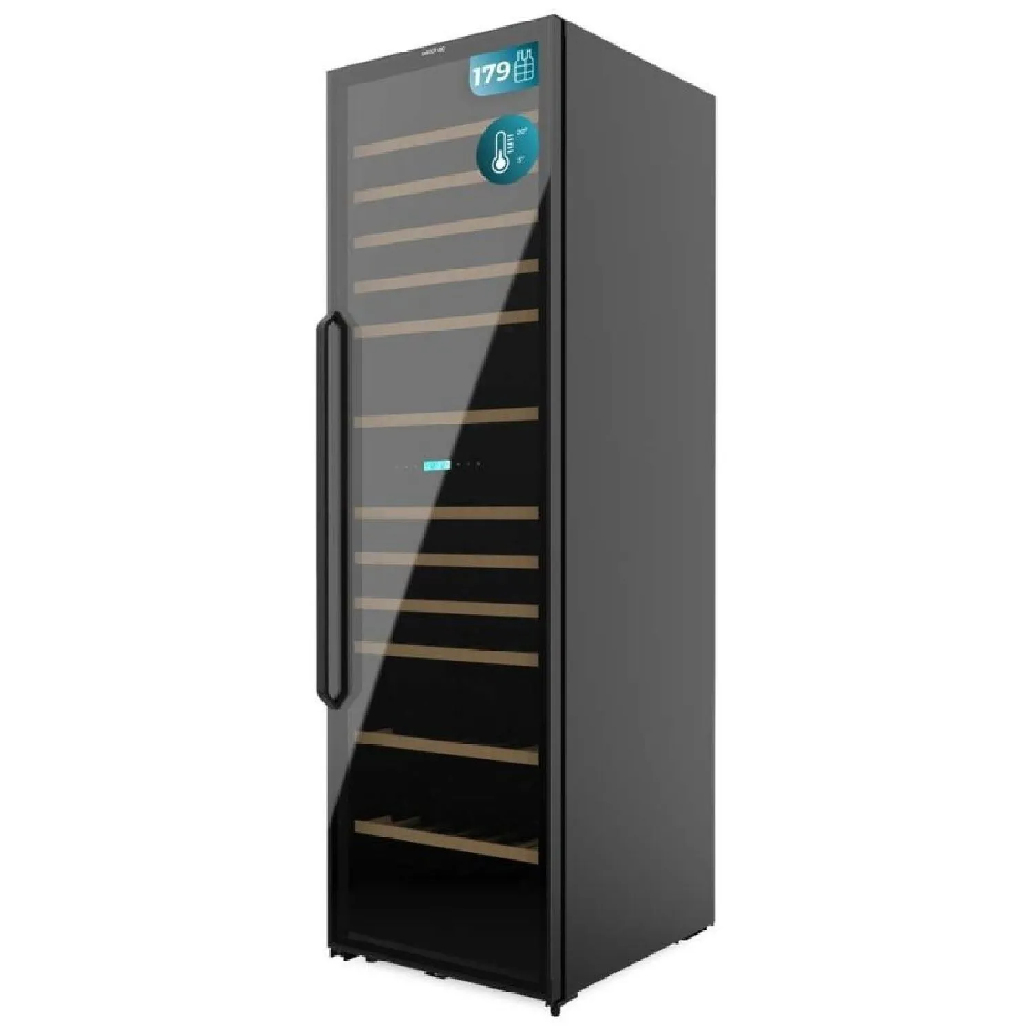 Vinoteca Cecotec Bolero GrandSommelier Duo 179000 Black 195.5cm 176 Botellas Clase G Negro - Imagen 2