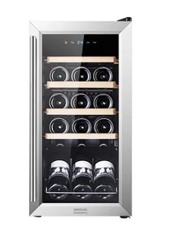 Vinoteca Cecotec GrandSommelier 15000 Inox Compressor 69cm 15 Botellas Clase G Inox