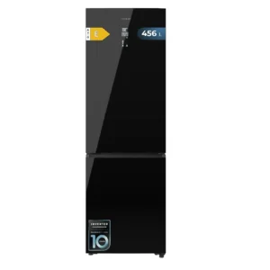 Frigorífico Cecotec Bolero CoolMarket Combi 456 Black Glass 201cm 456L Clase E Negro