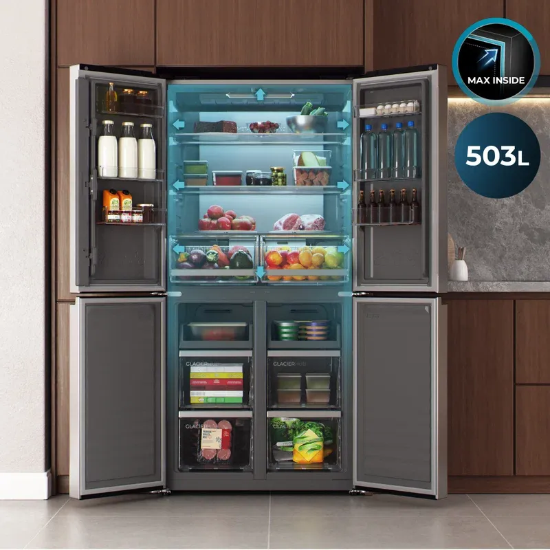 Frigorífico 4 Puertas Cecotec Bolero CoolMarket 4D 503 177.5cm 503L Clase E Inox - Imagen 3