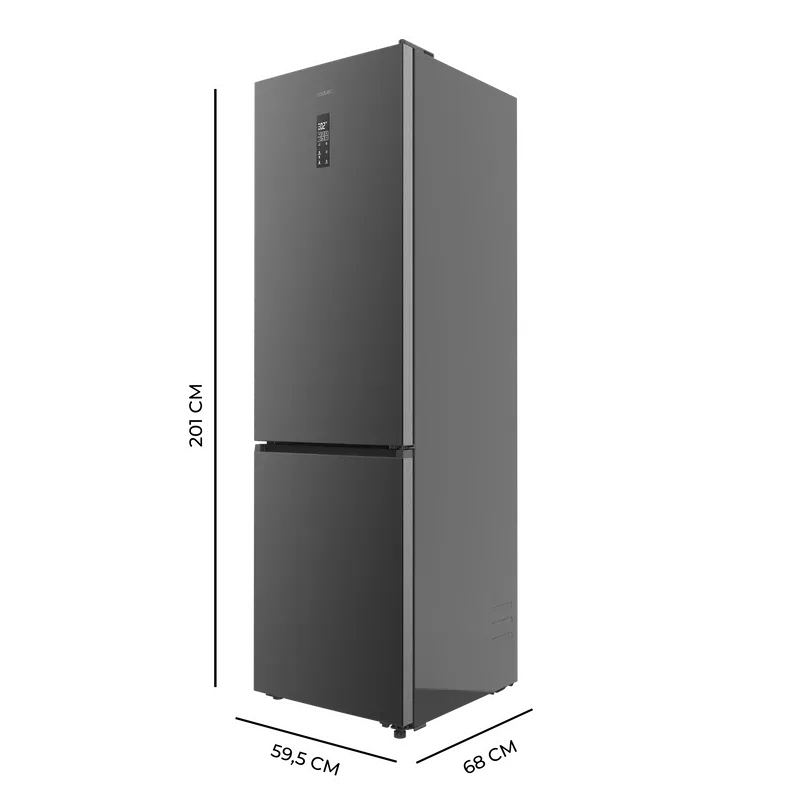 Frigorífico Cecotec Bolero CoolMarket Combi 456 Dark 201cm 456L Clase C Gris Oscuro - Imagen 3