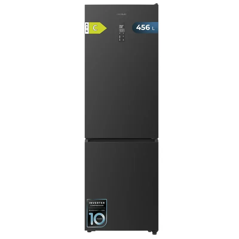 Frigorífico Cecotec Bolero CoolMarket Combi 456 Dark 201cm 456L Clase C Gris Oscuro