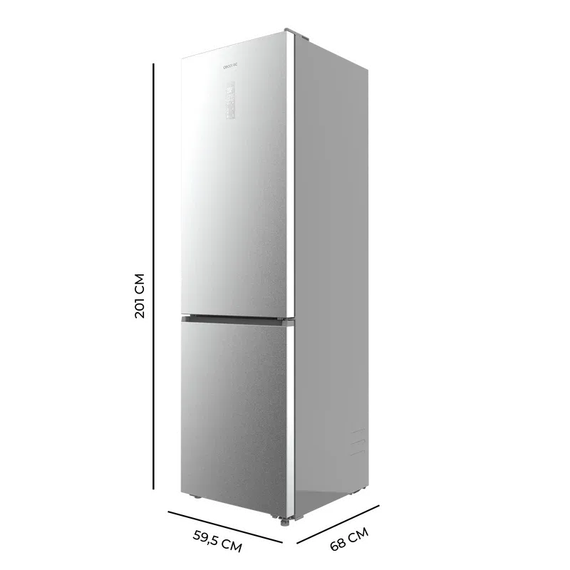 Frigorífico Cecotec Bolero CoolMarket Combi 456 201cm 456L Clase C Inox - Imagen 3