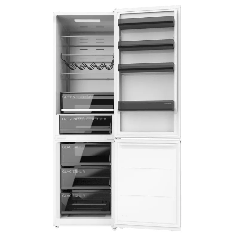 Frigorífico Cecotec Bolero CoolMarket Combi 456 White Glass 201cm 456L Clase C Blanco - Imagen 4