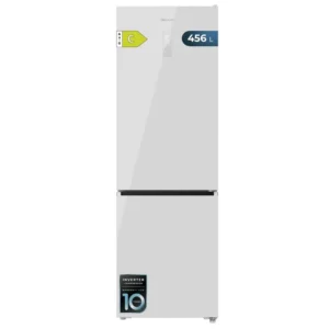 Frigorífico Cecotec Bolero CoolMarket Combi 456 White Glass 201cm 456L Clase C Blanco