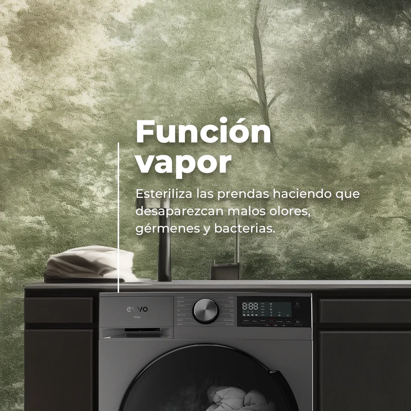 Lavasecadora EVVO Nova 8/6 V2 8/6Kg Clase A Blanco - Imagen 2