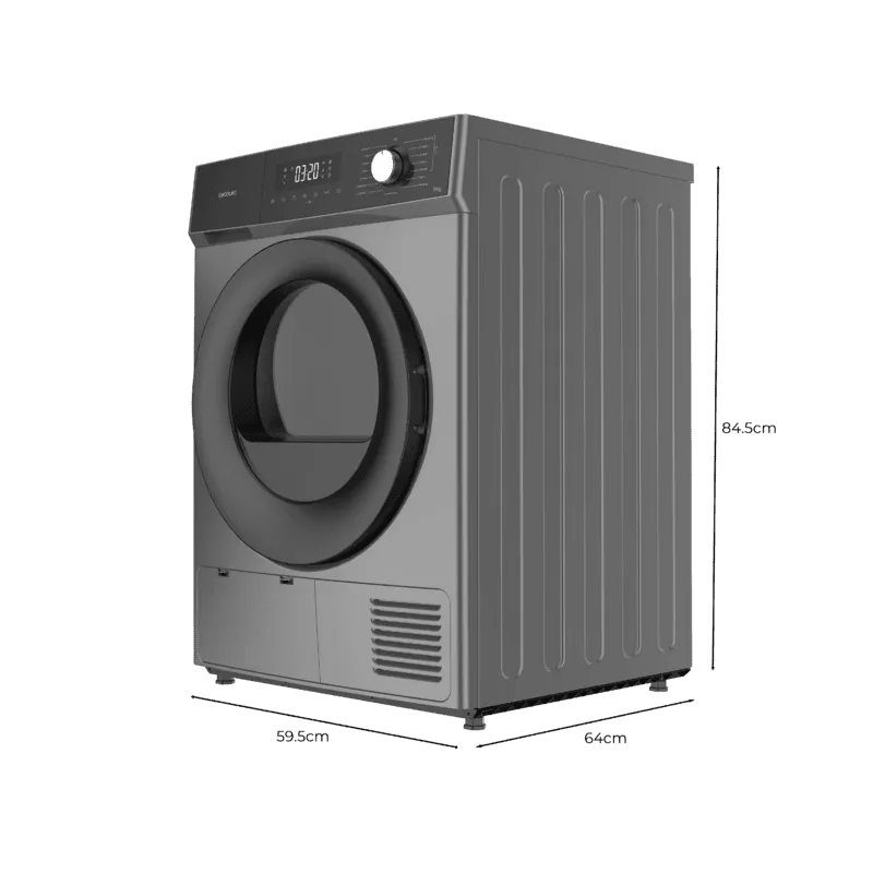 Secadora Cecotec Bolero Dresscode Dry 9330 Steel 9Kg Clase E Gris Oscuro - Imagen 2