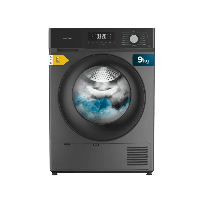 Secadora Cecotec Bolero Dresscode Dry 9330 Steel 9Kg Clase E Gris Oscuro