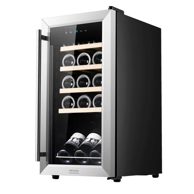Vinoteca Cecotec GrandSommelier 15000 Inox Compressor 69cm 15 Botellas Clase G Inox - Imagen 3