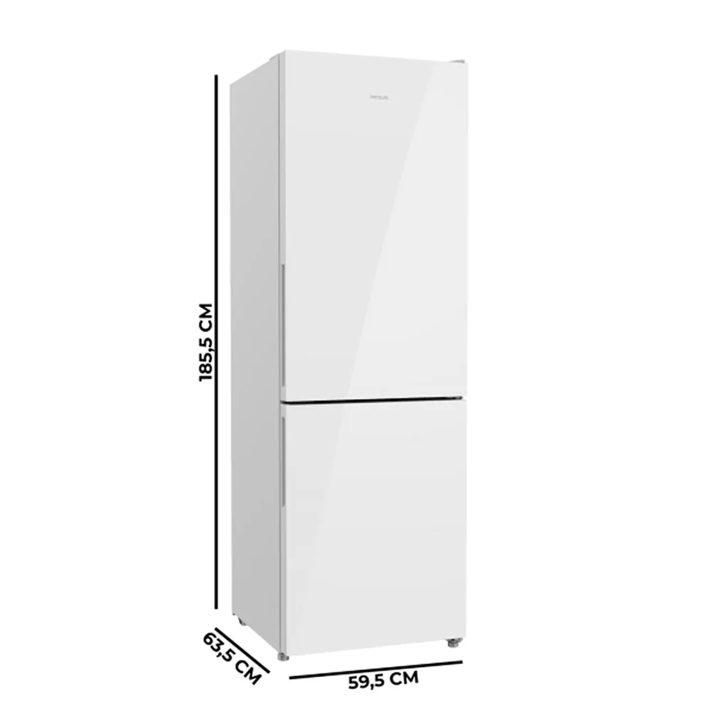 Frigorífico Cecotec Bolero CoolMarket Combi 322i White Glass 185.5cm 322L Clase E Blanco - Imagen 2