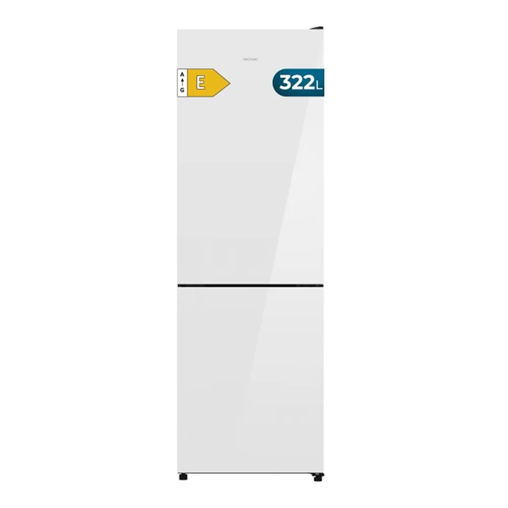 Frigorífico Cecotec Bolero CoolMarket Combi 322i White Glass 185.5cm 322L Clase E Blanco