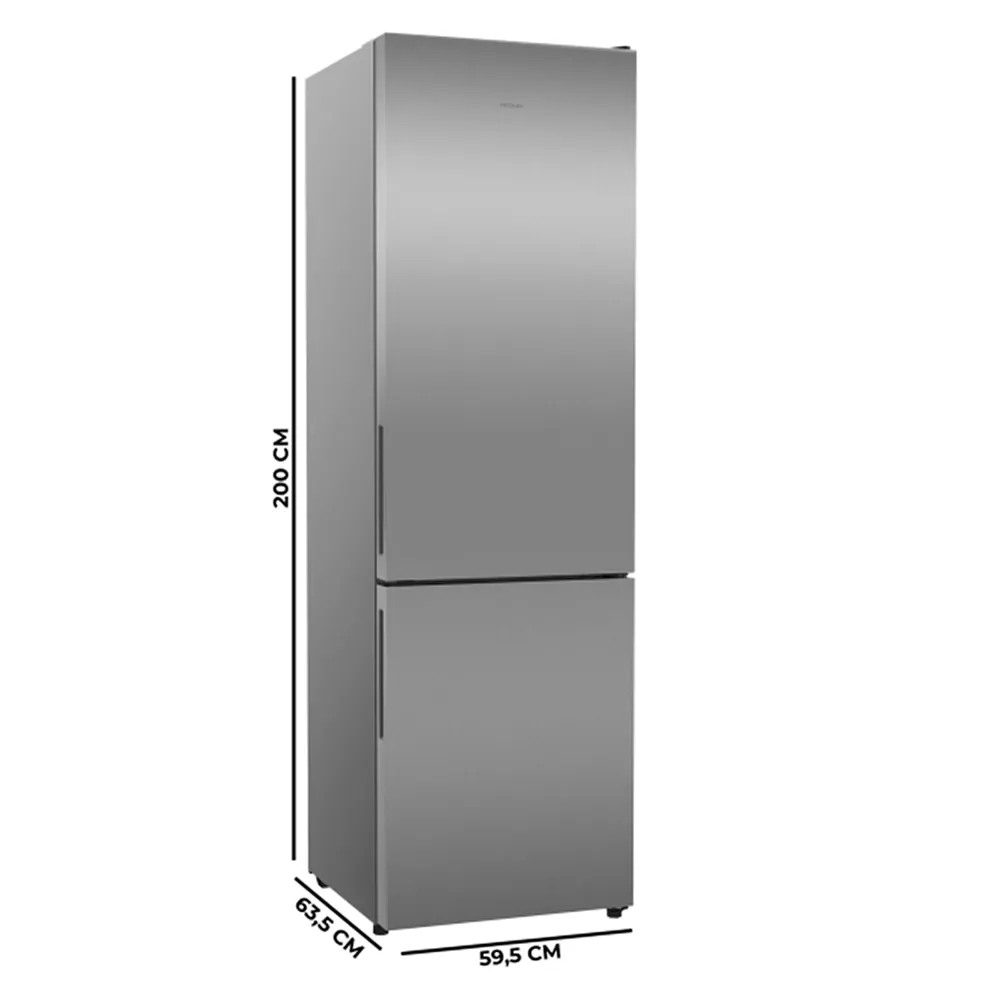 Frigorífico Cecotec Bolero CoolMarket Combi 405 200cm 356L Clase E Inox - Imagen 2
