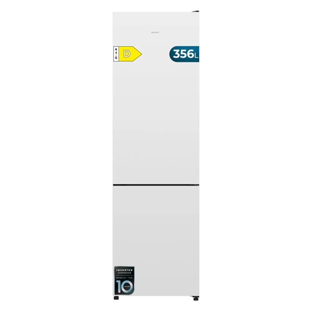 Frigorífico Cecotec Bolero CoolMarket Combi 356i White 200cm 356L Clase D Blanco