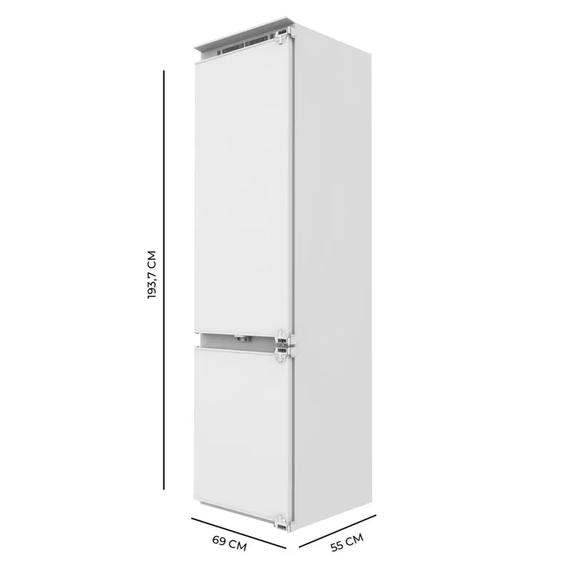 Frigorífico Integrable Cecotec Bolero CoolMarket Combi BI-D FLW 341 193.7cm 341L Clase E - Imagen 2