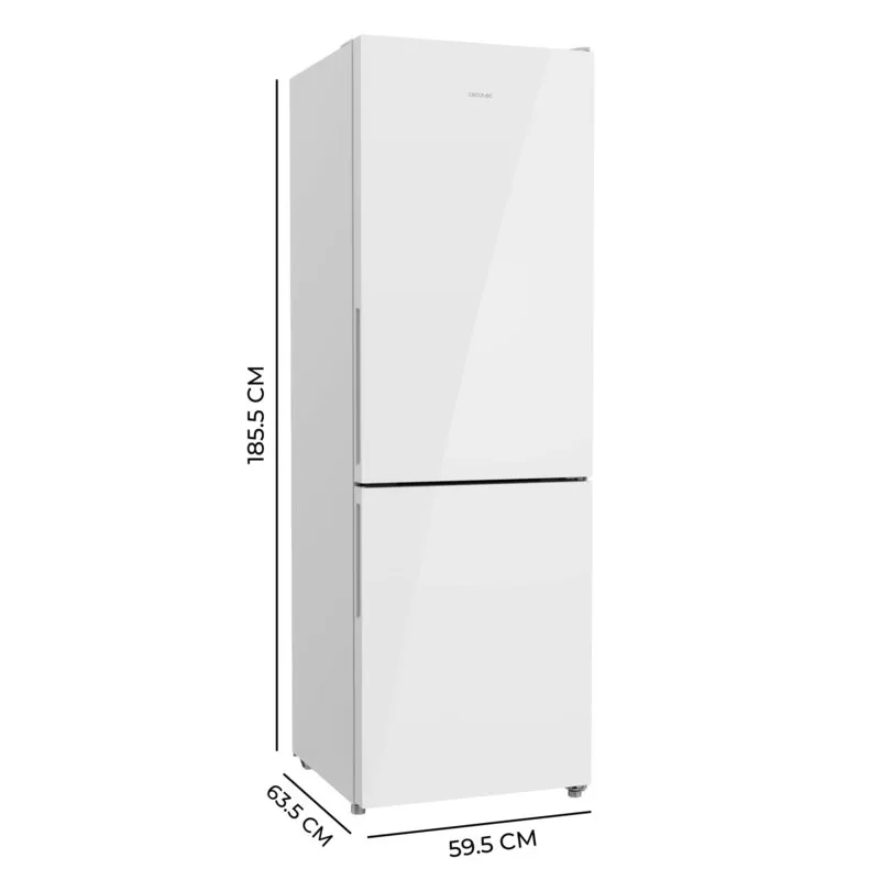 Frigorífico Cecotec Bolero CoolMarket Combi 322i White Glass 185.5cm 322L Clase D Blanco - Imagen 2