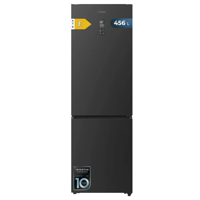 Frigorífico Cecotec Bolero CoolMarket Combi 456 Dark 201cm 456L Clase E Gris Oscuro