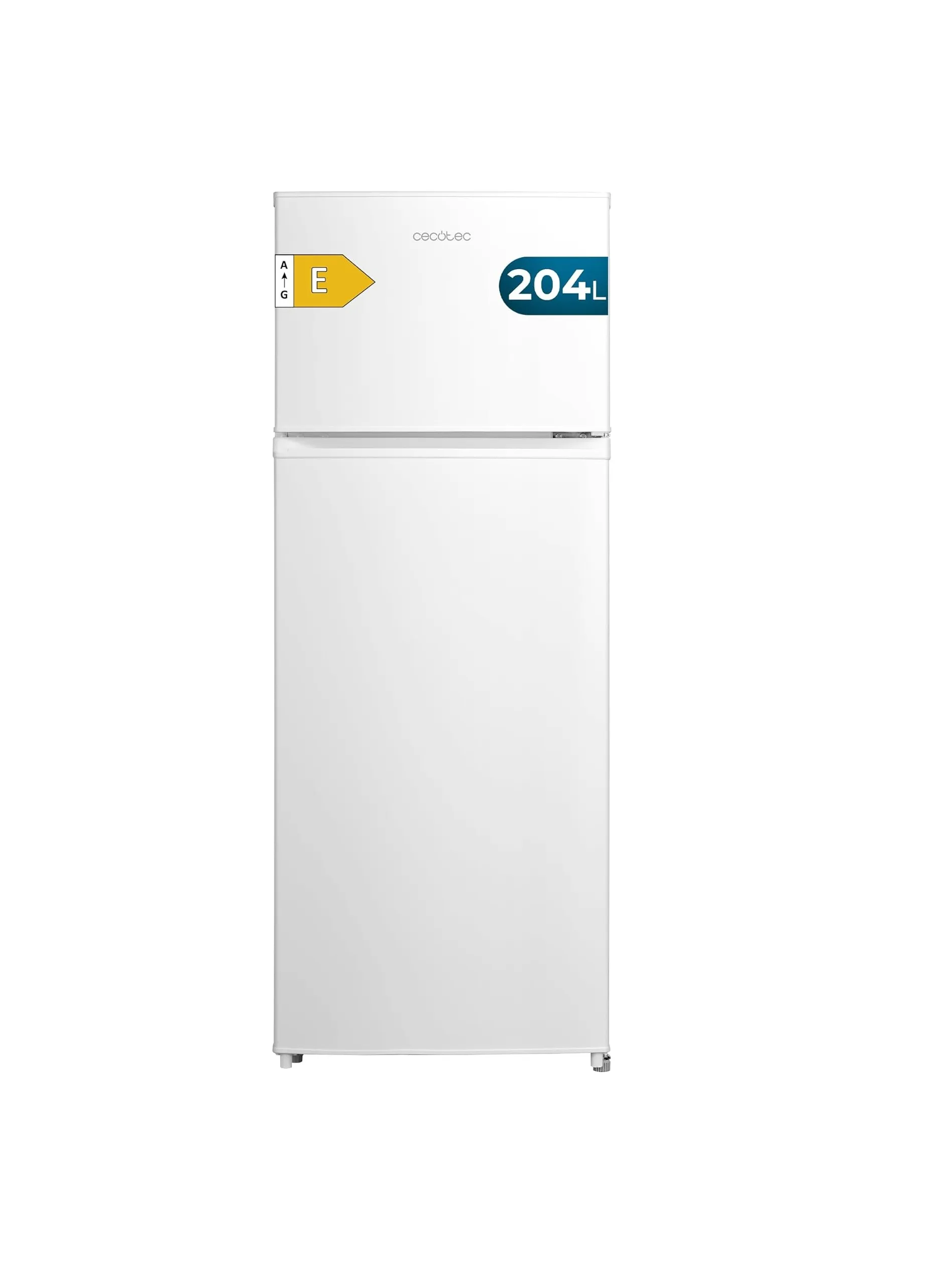 Frigorífico Cecotec Bolero CoolMarket 2D 204 White 143cm 204L Clase E Blanco