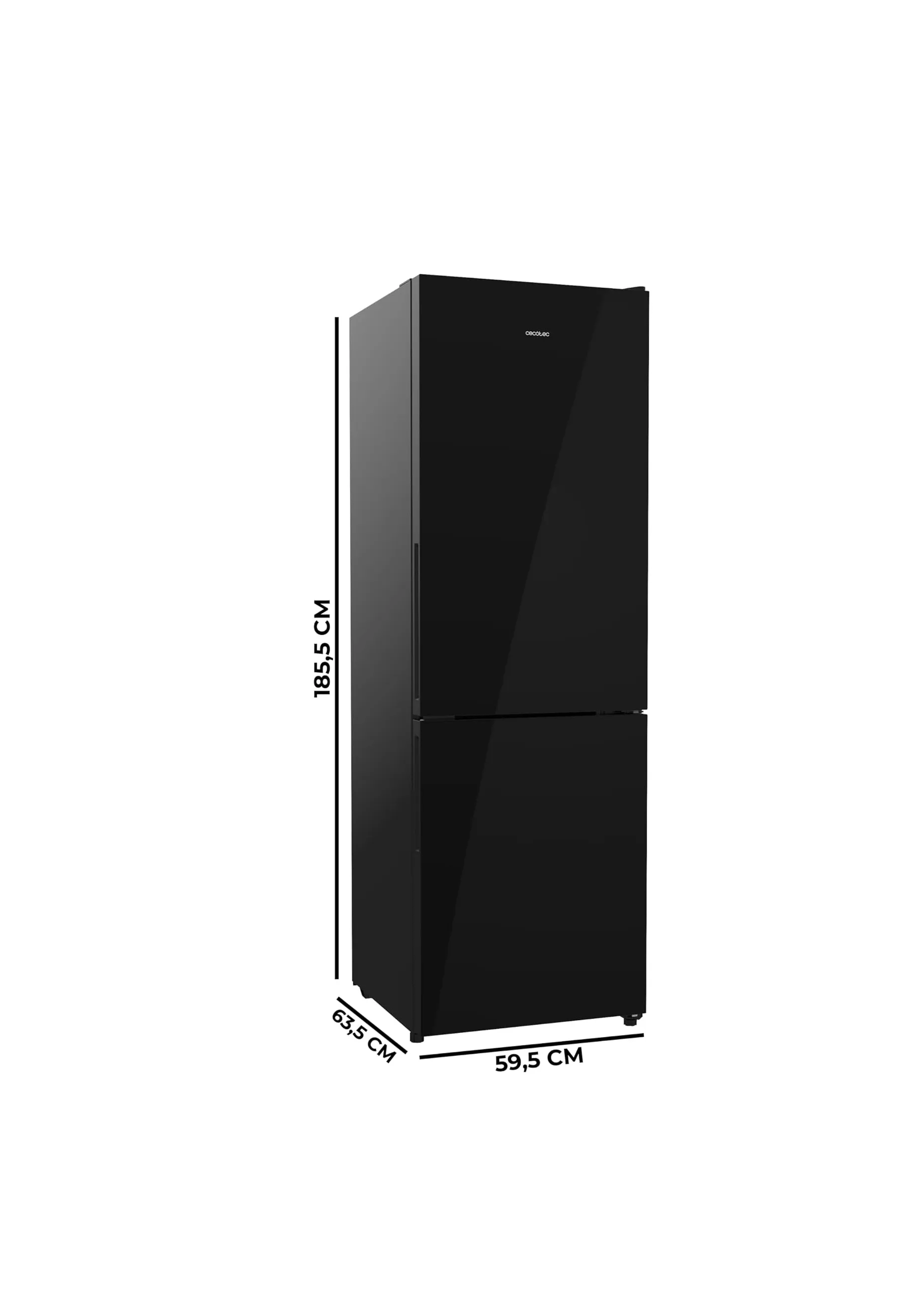 Frigorífico Cecotec Bolero CoolMarket Combi 322i Black Glass 185.5cm 322L Clase D Negro - Imagen 3