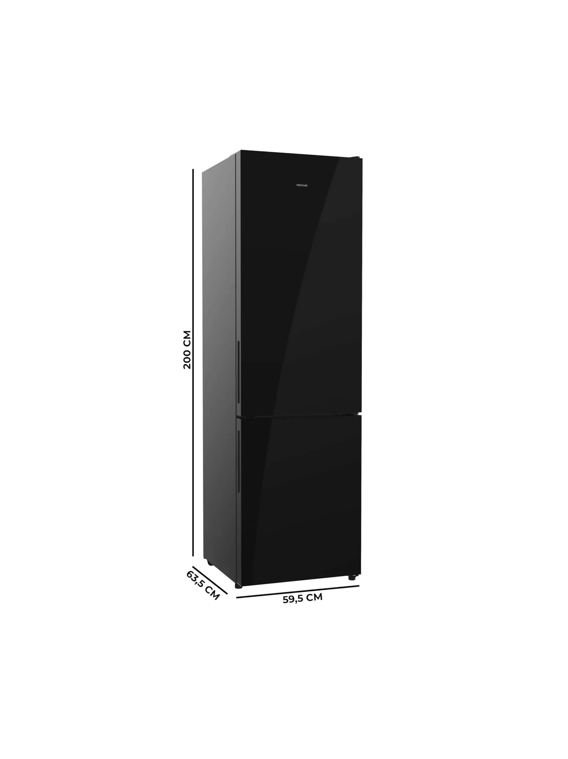 Frigorífico Cecotec Bolero CoolMarket Combi 356i Black Glass 200cm 356L Clase E Negro - Imagen 3