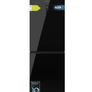 Frigorífico Cecotec Bolero CoolMarket Combi 409 Black Glass 185cm 409L Clase C Negro