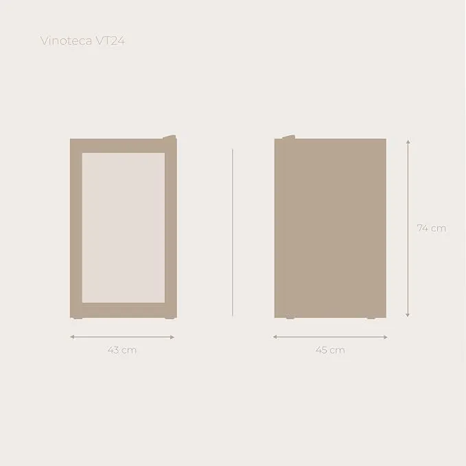Vinoteca Evvo VT24 74.5cm 24 Botellas Clase G Negro - Imagen 2