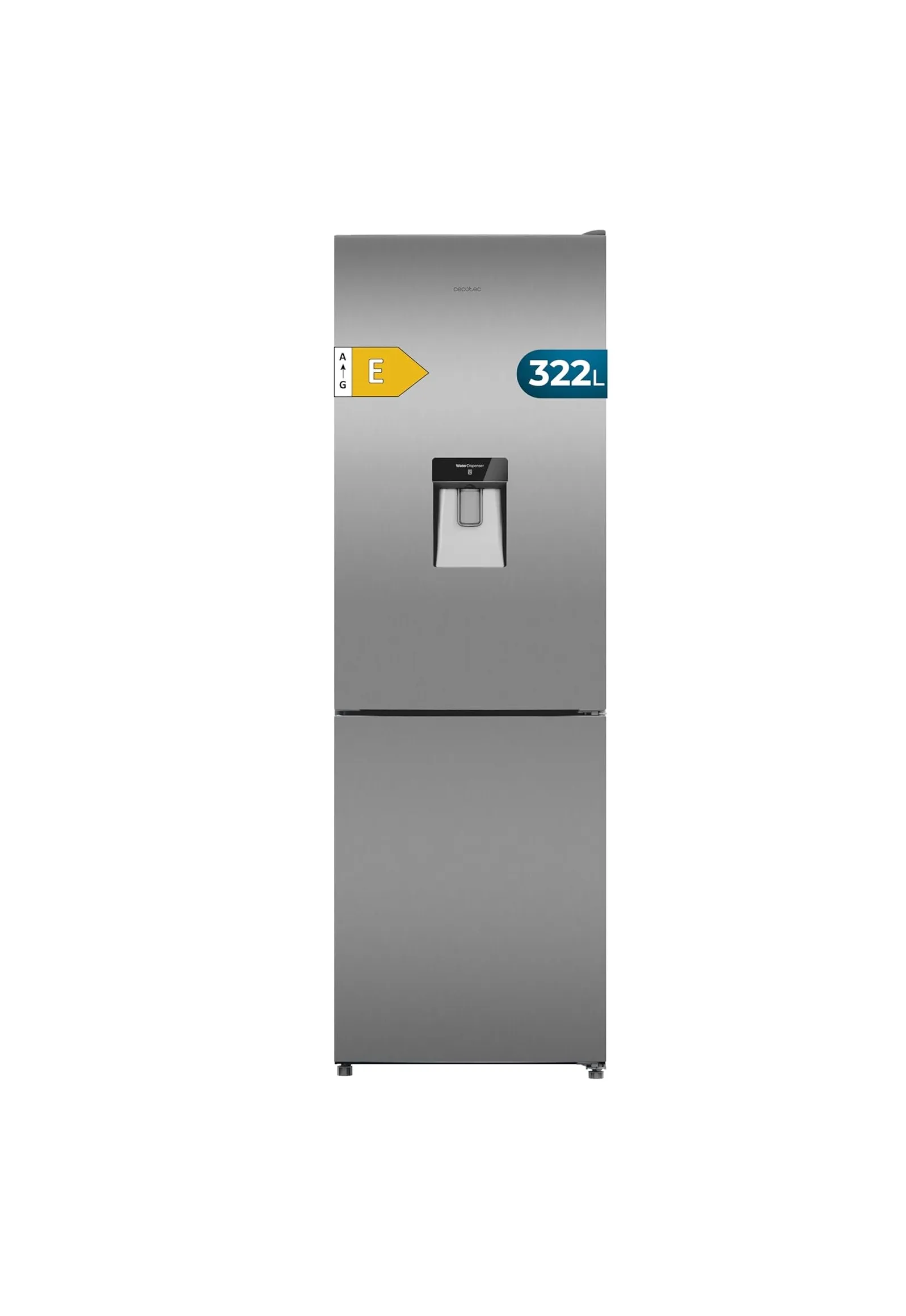 Frigorífico Cecotec Bolero CoolMarket Combi 405 185.5cm 322L Clase E Inox