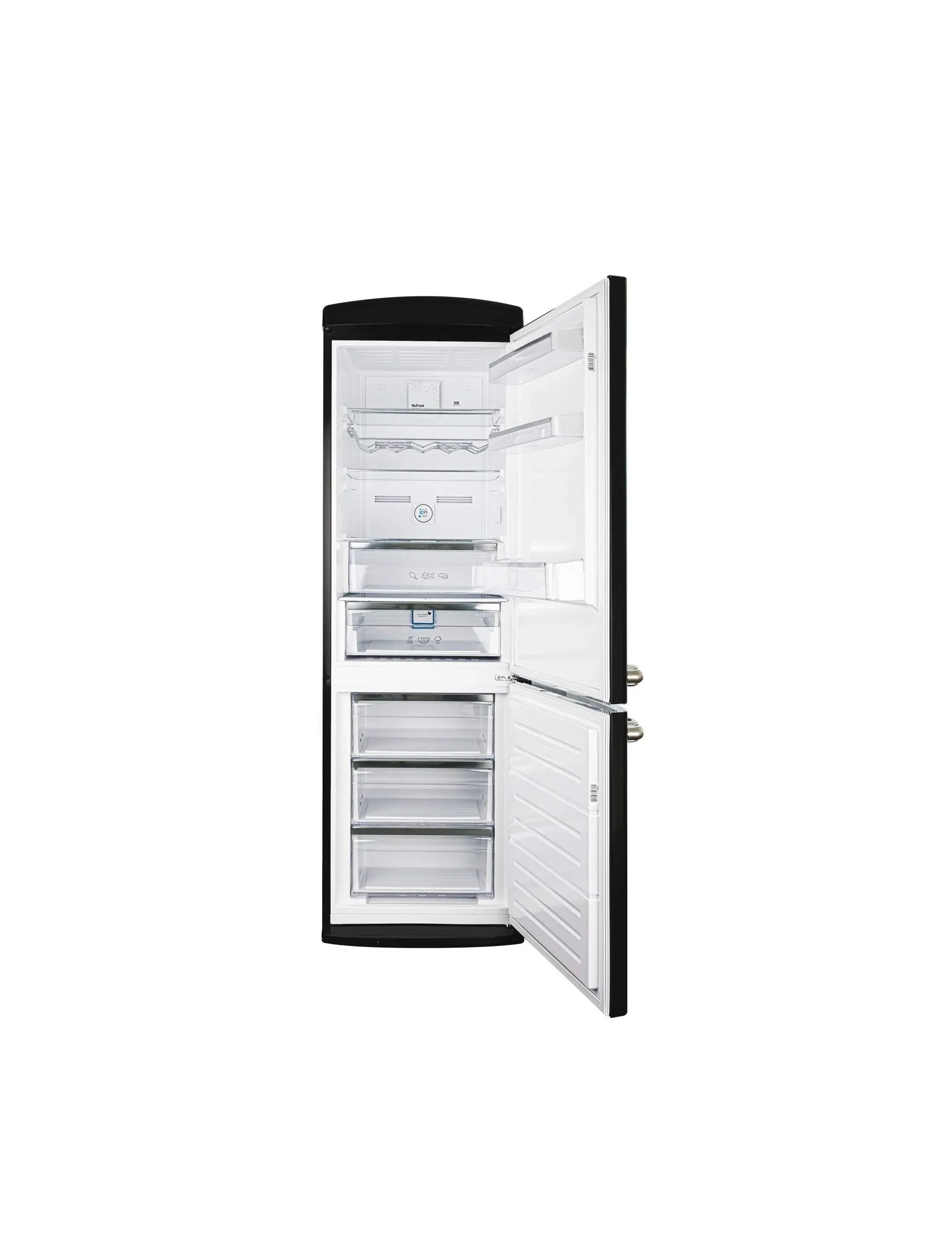 Frigorífico Combi Evvo F60BK Retro 191.5cm 324L Clase E Negro - Imagen 3