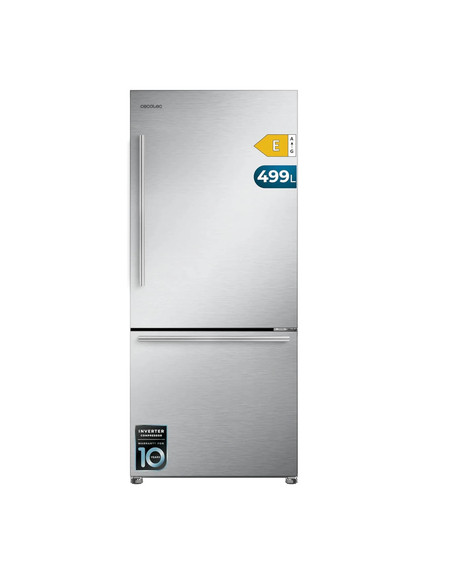 Frigorífico Cecotec Bolero CoolMarket Combi FD 499 178cm 499L Clase E Inox