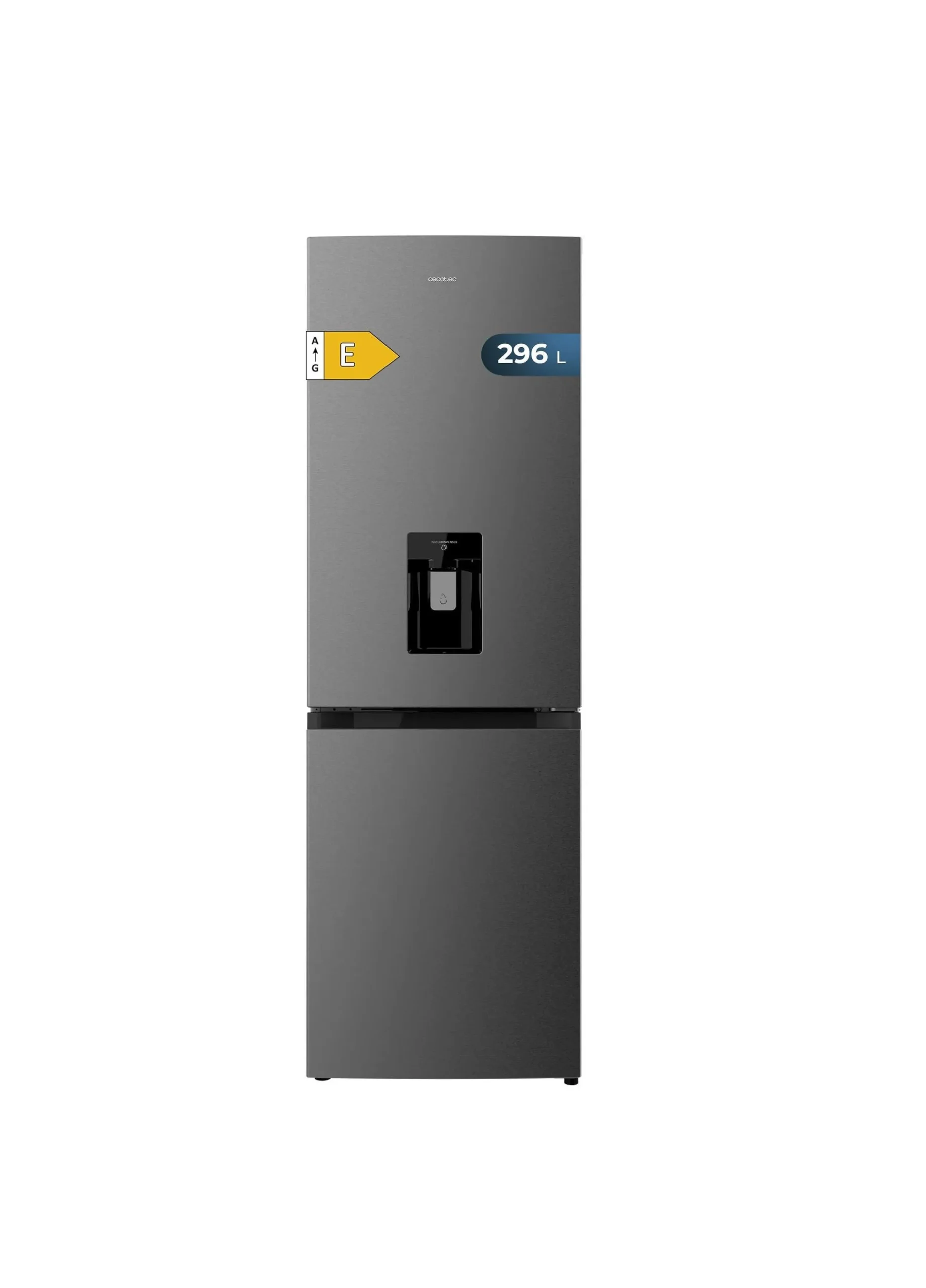 Frigorífico Cecotec Bolero CoolMarket Combi 296 DF WD Dark 185cm 296L Clase E Gris Oscuro